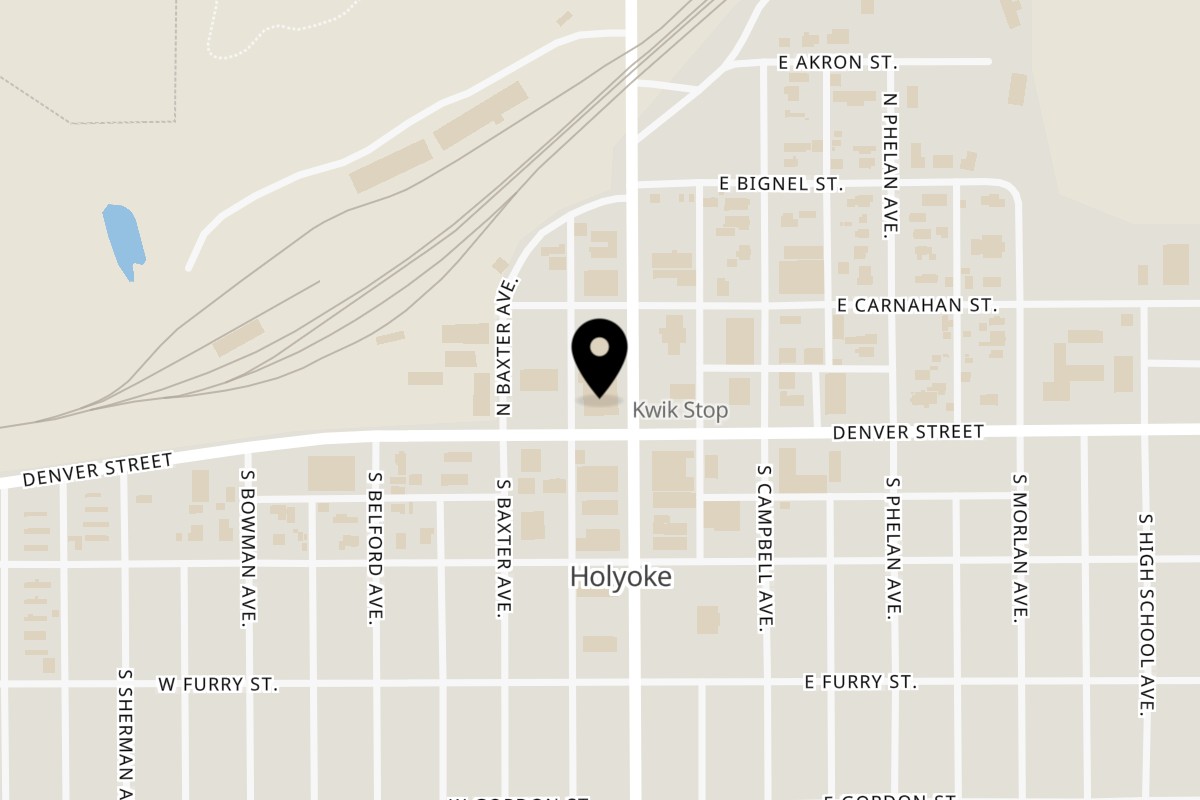 Map showing the location of Brewed Awakening Coffee and Bake Shop on 110 N Interocean Ave in Holyoke